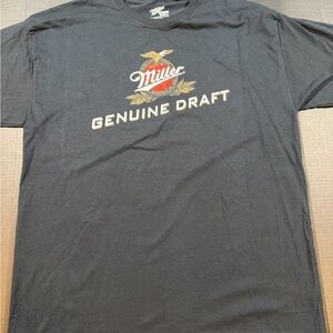 Miller Genuine Draft Men's Black Logo T-Shirt - Men’s XL